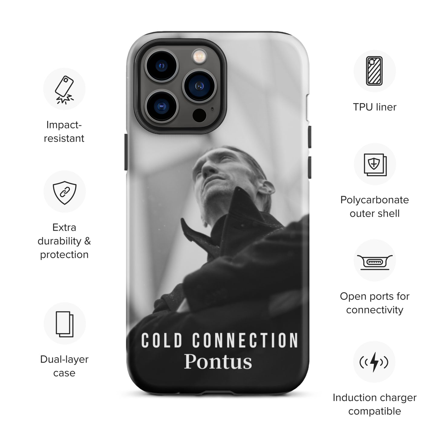 Cold Connection, Pontus, official band photo, Tough iPhone case