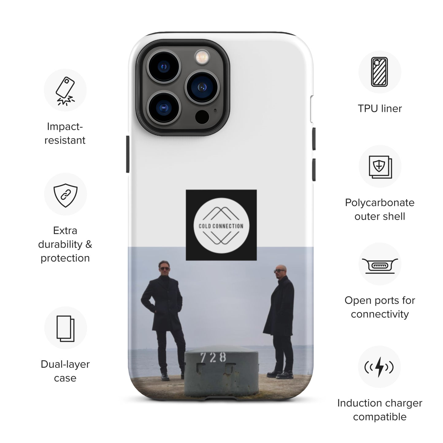 Cold Connection, official photo and logo, Tough iPhone case