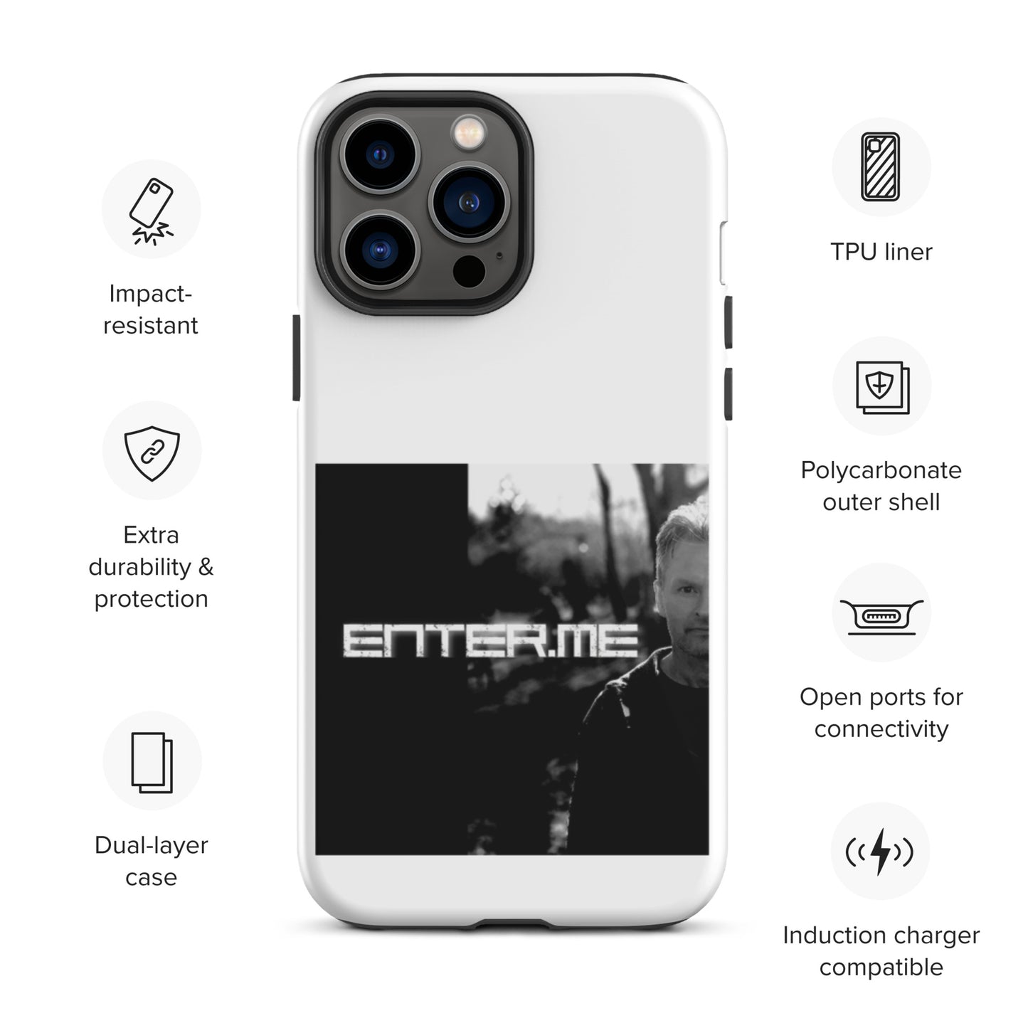 enter.me, official photo, Tough iPhone case