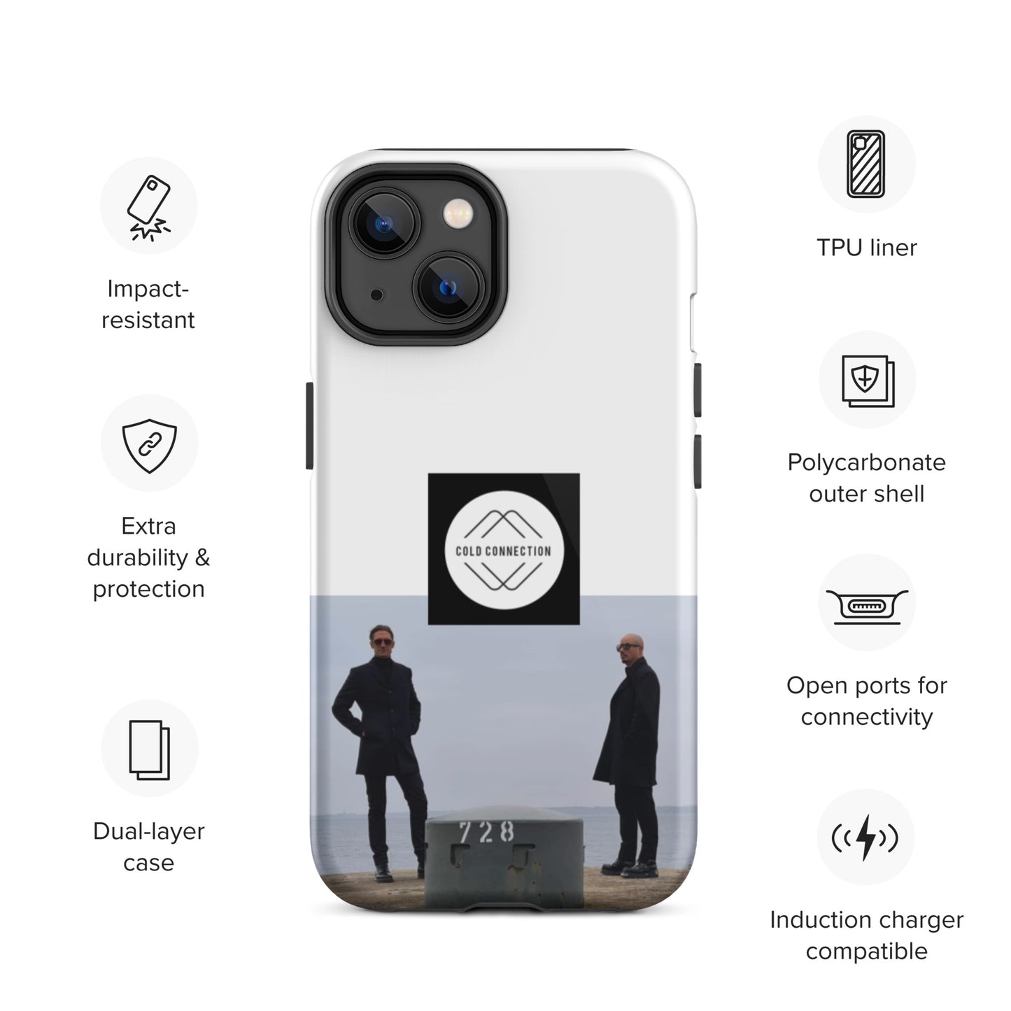 Cold Connection, official photo and logo, Tough iPhone case