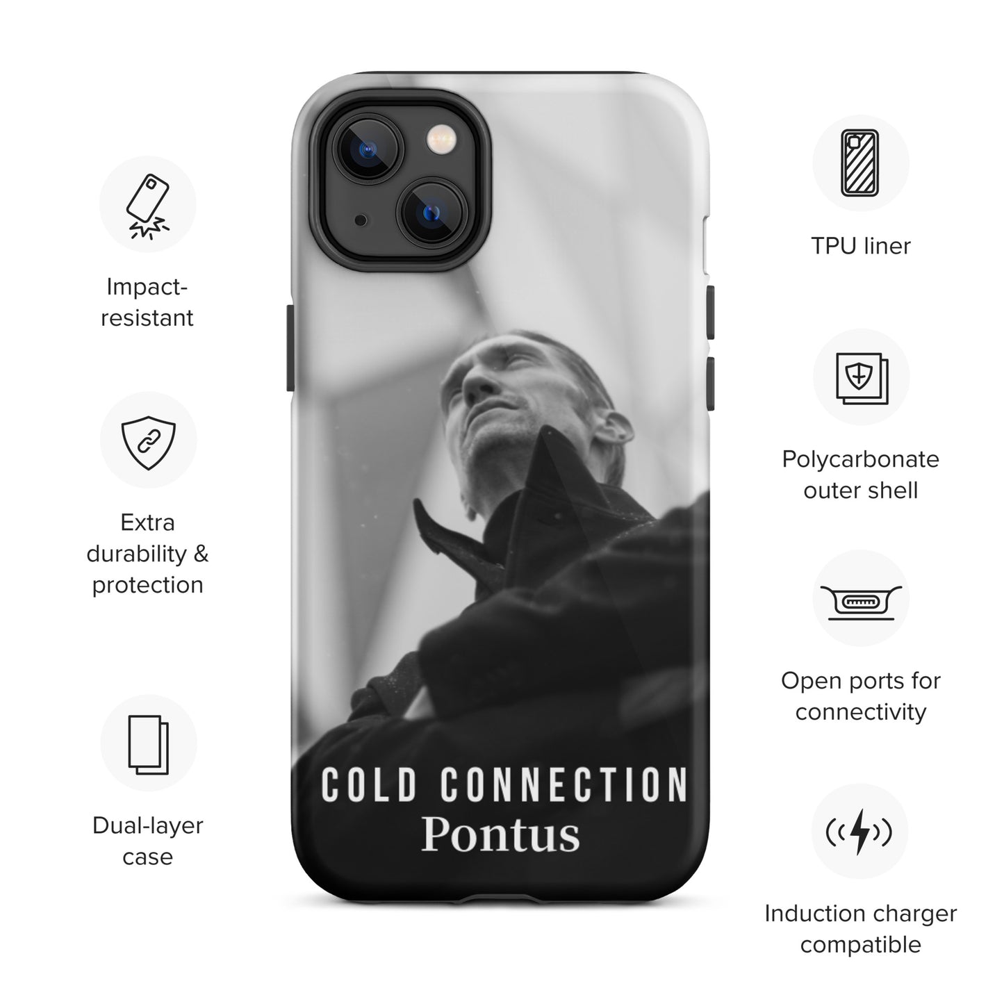 Cold Connection, Pontus, official band photo, Tough iPhone case