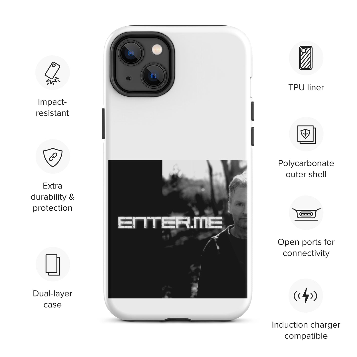 enter.me, official photo, Tough iPhone case