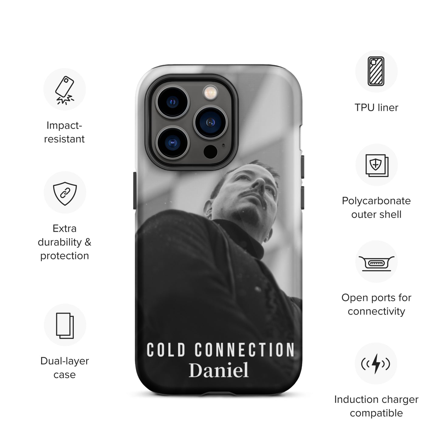 Cold Connection, Daniel, official band photo, Tough iPhone case