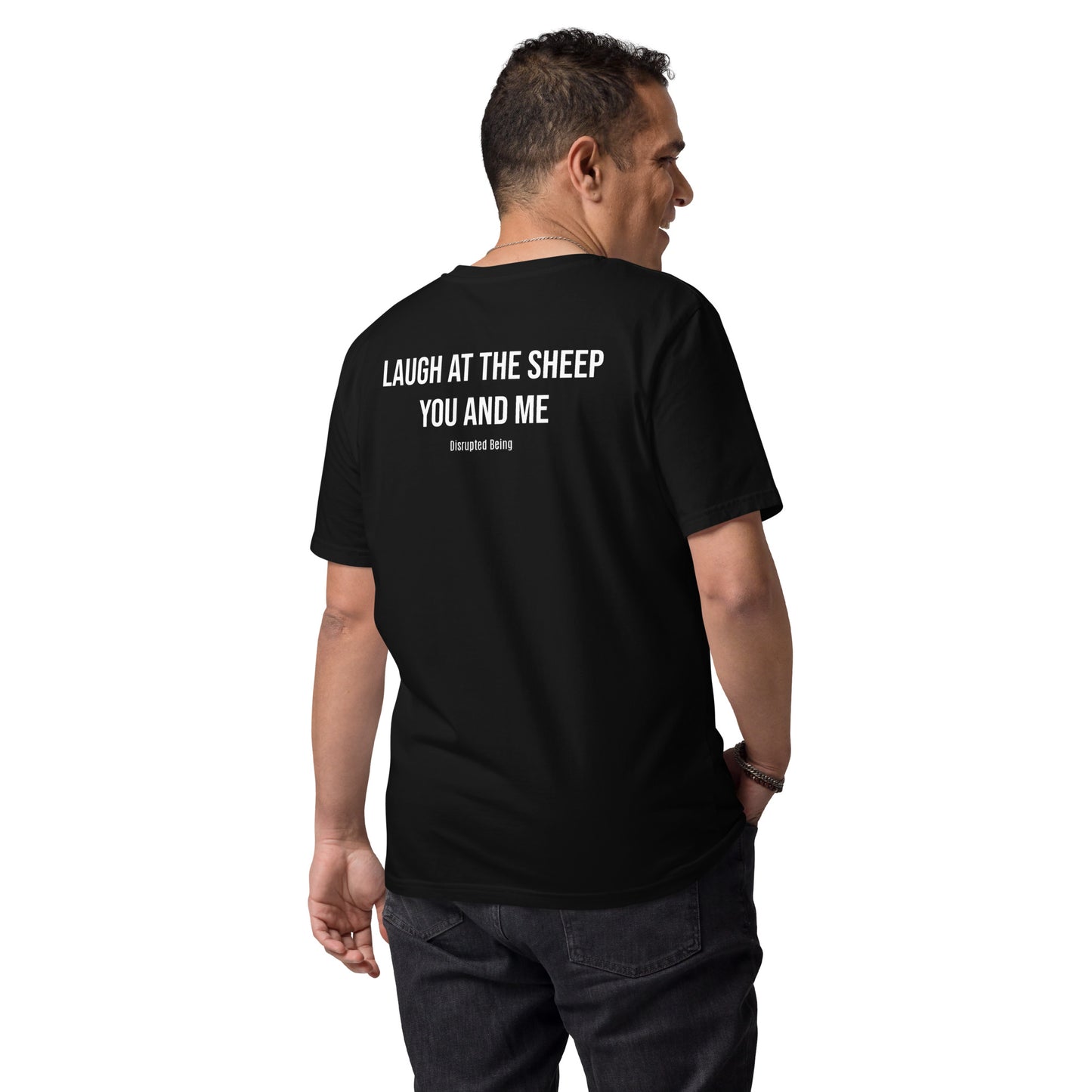 Disrupted Being, Sheep official lyrics, Unisex organic cotton t-shirt