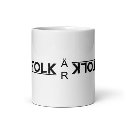 Folk Är Folk, official logo, White glossy mug