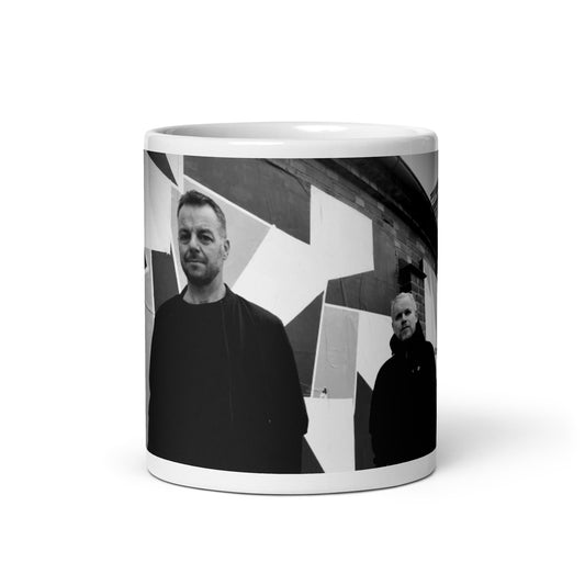 Split Vision, official band photo and logo, White glossy mug