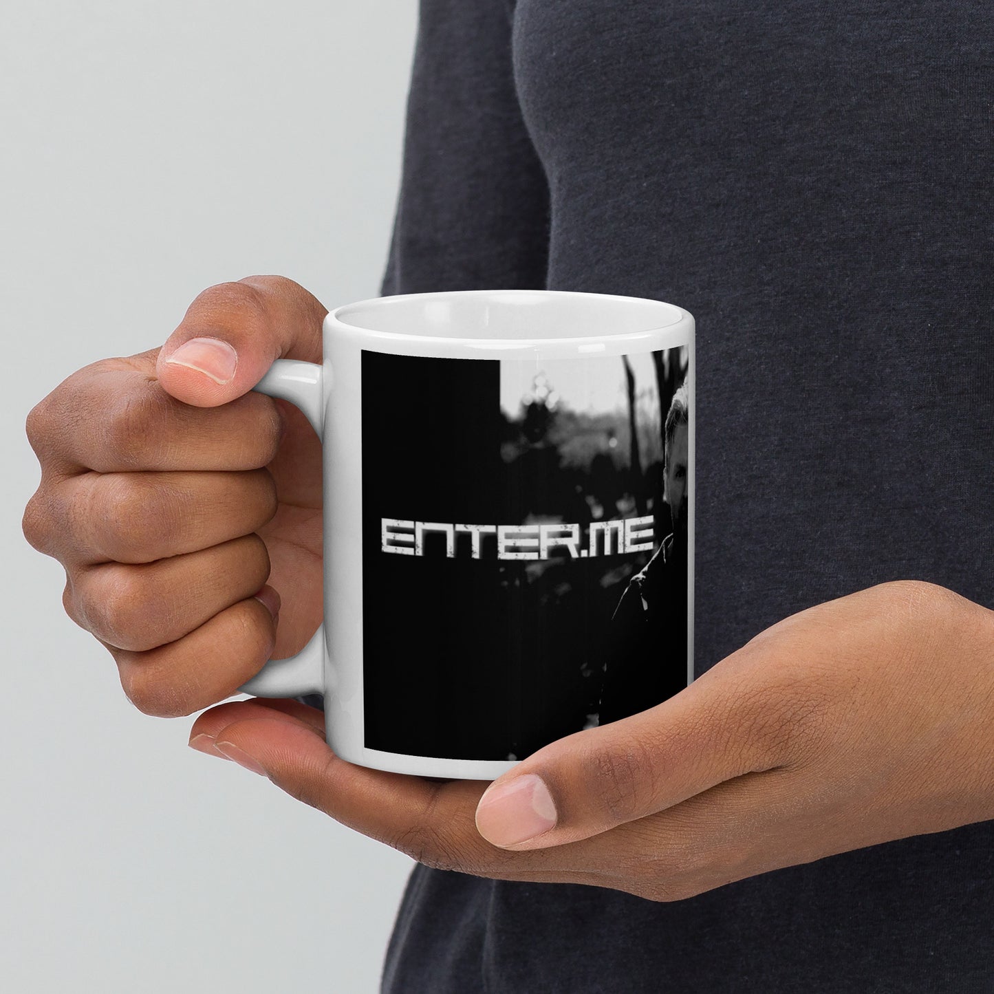 enter.me, official photo, White glossy mug