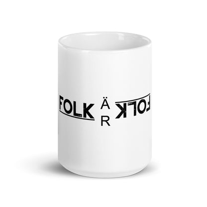 Folk Är Folk, official logo, White glossy mug