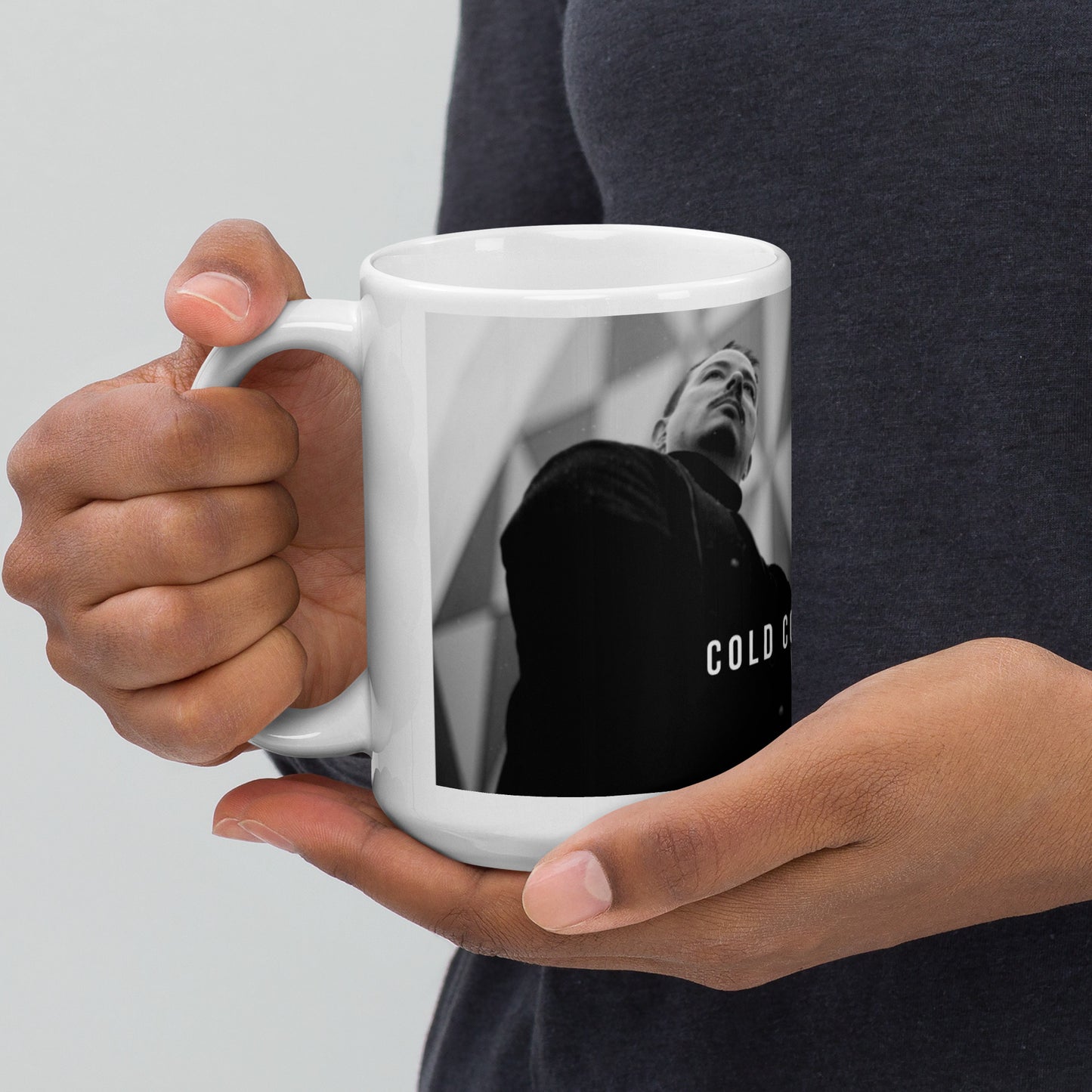 Cold Connection, official band photo, White glossy mug